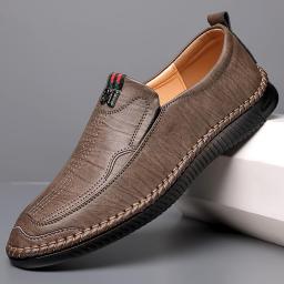 New men's shoes soft skin beans beans men's suture casual shoes, men's shoes driving shoes