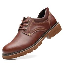 New Product Casual Martin Boots Summer Single Shoes Men's Beef Tendon Bottom British Work Shoes Breathable Big Scooter Soft Leather