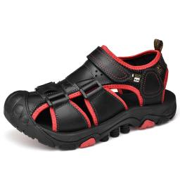New summer leather sandals men's trendy sandals, baotou cave shoe beach shoe beach shoes cowhide youth anti -slip
