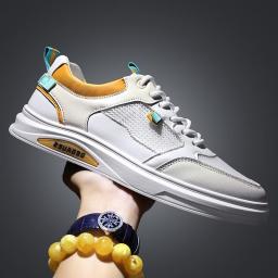Panels Men's Little White Shoes 2022 New Spring and Summer Men's Shoes Net Fabric Trending Breathable Casual Sports Shoes Student