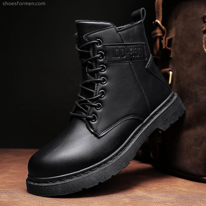 Personal Martin Boots Male British Wind Gang Tide Shoes Workers Spring and Autumn Black Locomotive Autumn and Winter Men's Men's Shoes Lands Warm
