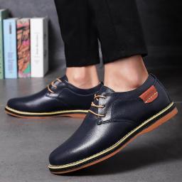 Popular Men's Shoes Business Casual Head Layer Cowhide And Velvet Shoes, Low Heels, Fashion Spring Slope Heels Four Seasons Shoes