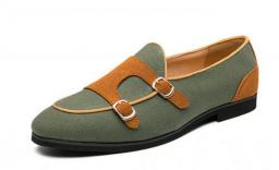 Retro Laofu Shoes Large Size Men's Shoes British Wind Strike Color Round Head Soft Shoes Peas Shoes Men's Casual Shoes