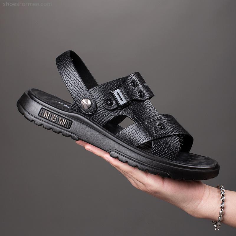Sandals Men 2022 new fashion trend Outdoor sports summer cool drag leather men's casual anti-slip beach shoes