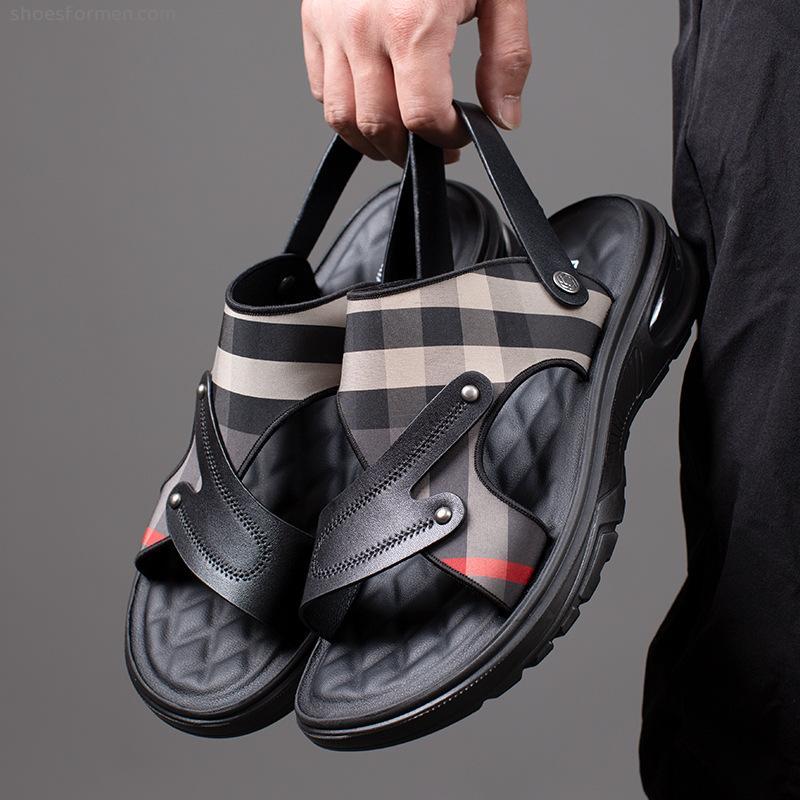 Sandals men's casual beach shoes Outdoor sports sandalwood sandalwood 2022 new air cushion bottom bottom non -slip