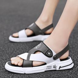 Sandals men 2022 new dual -use leather sandals trend driving outside wearing men's slippers beach summer personality sandals