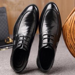 Sheepskin leather breathable men's shoes men's business dress Germany shoes British trend soft head sheepskin casual shoes
