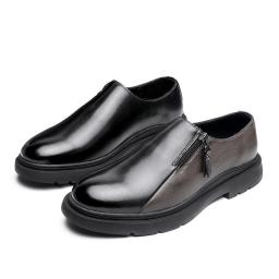 Shoes Men's Summer New Big Head Men's Shoes British Men's Casual Shoes Black Leather Shoes Trendy Soft Bottom Workers