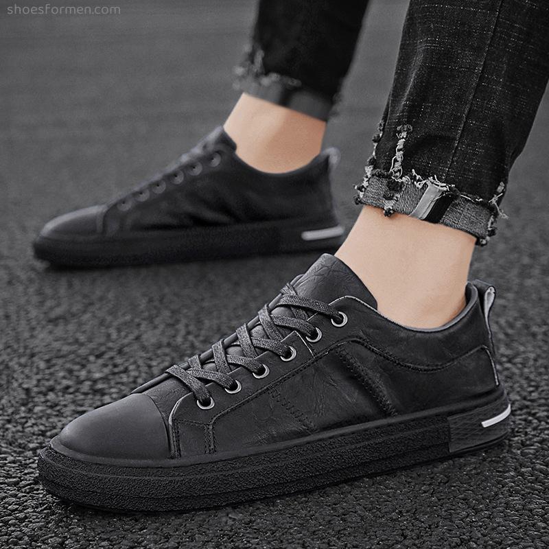 Simple solid color atmosphere low -top men's shoes in autumn and winter leisure small white shoes daily wear shoes
