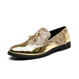 Siu Siu Youth Personality Set of Feet Shoes Men Brock Gold Side Shoes Tide Sequins Low Gangs Southern Shoes