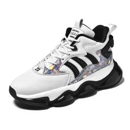 Sports men's basketball shoes shock absorption new luminous air -ventilated full palm pad cushion trend men's shoes 2022 spring versatile