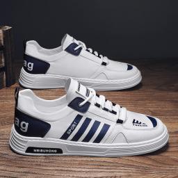 Spring and Summer New School College Wind and Leisure Super Fiber Shoes Personalized Striped Design Young Daily Wave Men's Shoes