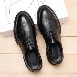 Spring and autumn men's shoes men's leather belt business is in the British wind, leisure, increase, black wedding groom shoes