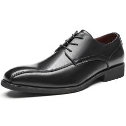 Spring and summer 2022 new British Bundry belt business is fitted with shoes men's pointed breathable moral shoes soft bottom office