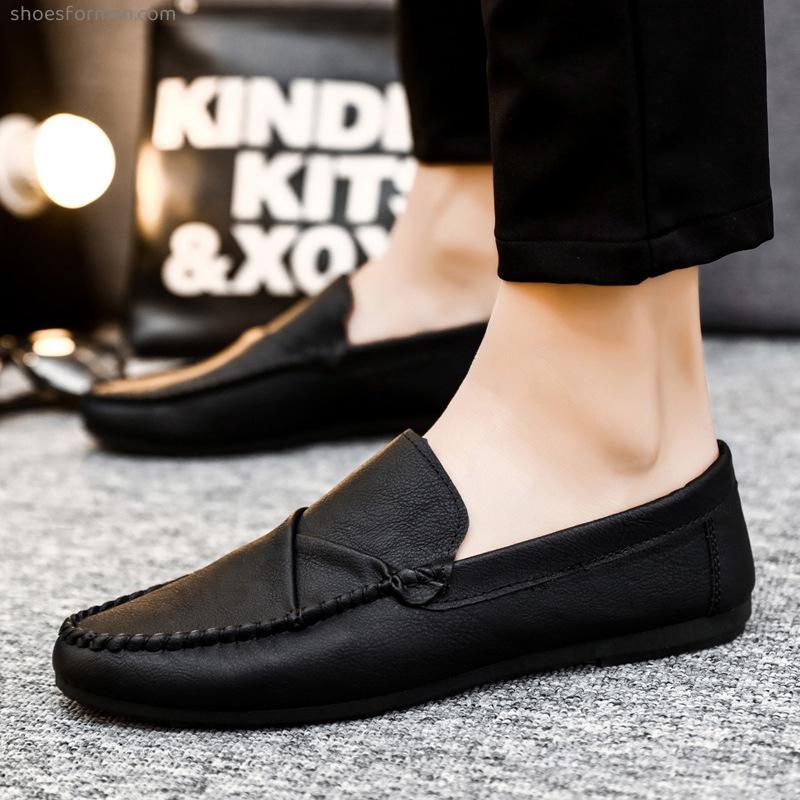 Spring and summer new peas shoes men's casual lazy shoes breathable soft bottom European station British Korean version of the tide shoes