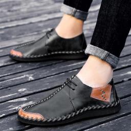 Spring large size men's shoes new handmade leather shoes outsole casual men's leather shoes