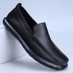 Spring men's casual leather shoes men's shoes leather soft British bean shoes, one foot, ladies, foot shoes, men