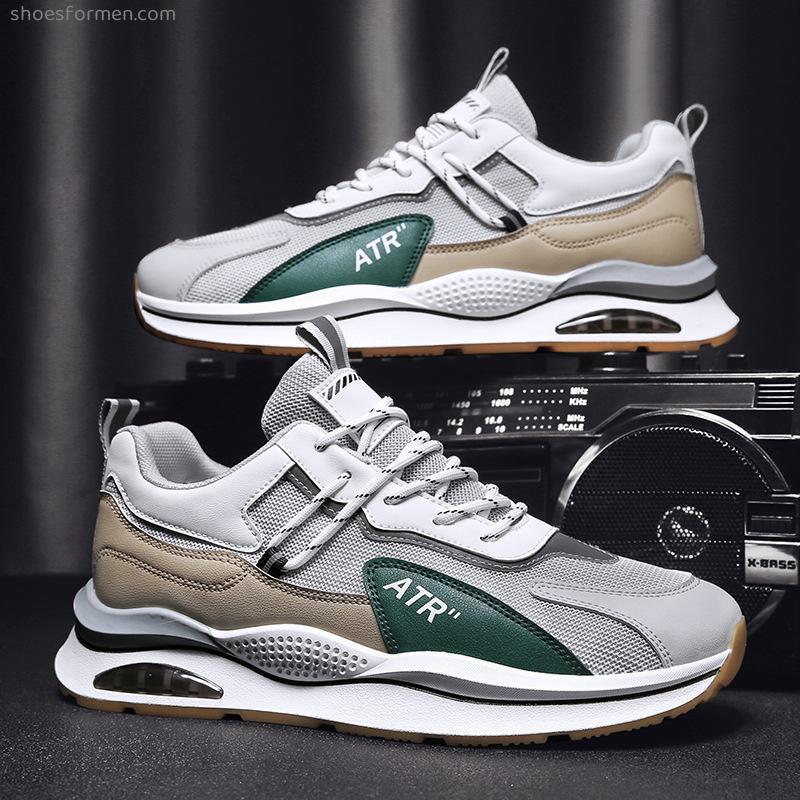 Spring men's shoes 2022 New trendy shoes men's casual running shoes Student youth net cloth sports shoes increase