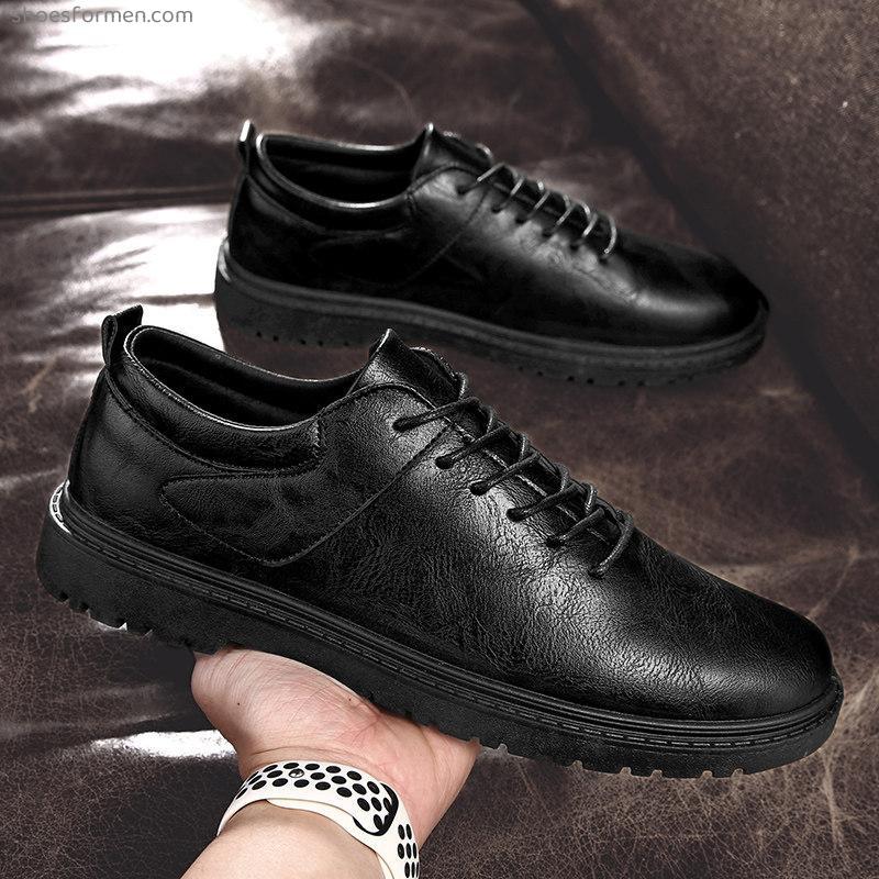 Spring men's shoes wild British style business format leather shoes groom wedding small leather shoes casual board shoes black tide shoes