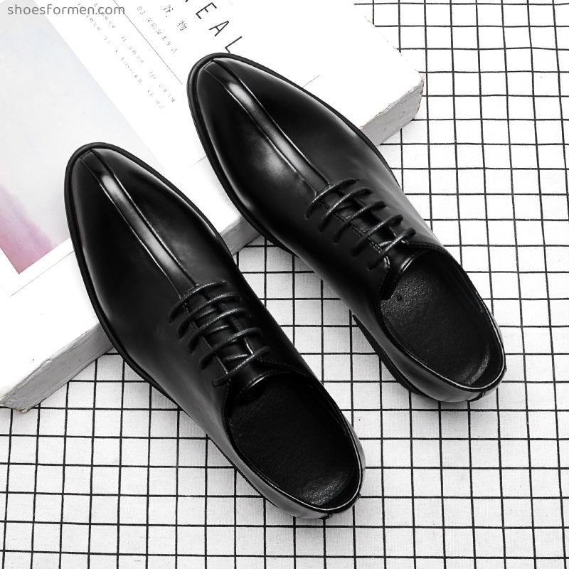 Spring new Korean version of the trend pointed British positive packaging master men's business casual leather shoes men
