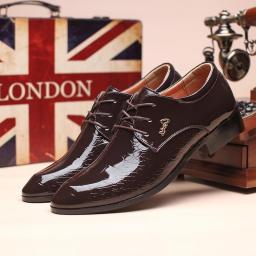 Spring new men's business casual leather shoes cross-border shoes wedding studio breathable performance dancing men's shoes