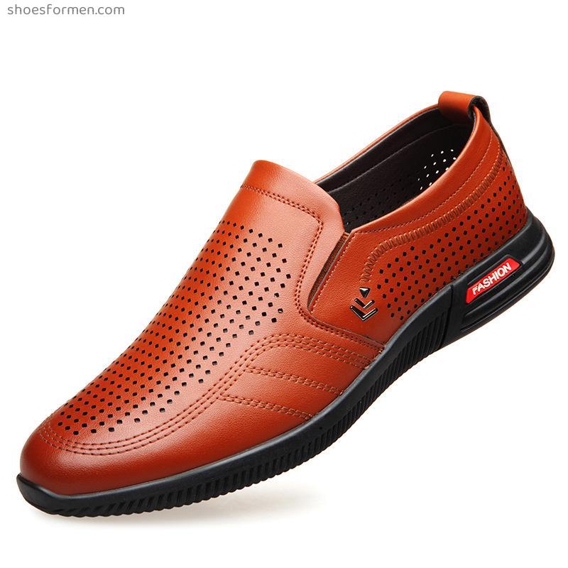 Summer breathable hollow, increased shoes men's casual shoes, feet, British wild, soft, men's shoes tide