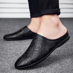 Summer new Baotou semi -slip shoes Men's breathable hairstyle, a lazy Korean version of the trendy pointed leisure shoes