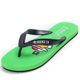 Summer new human words towers men's slippers casual anti-rubber sand beach 趾 slippers men's sandals
