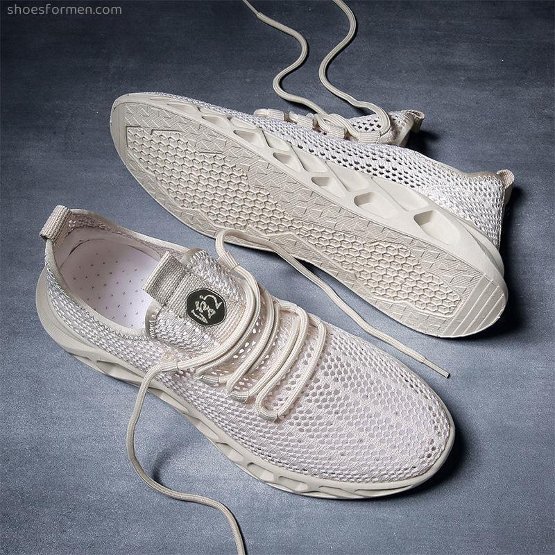 Summer online shoes men's 2022 new breathable mesh casual sports shoes men's straps hollow tide shoes