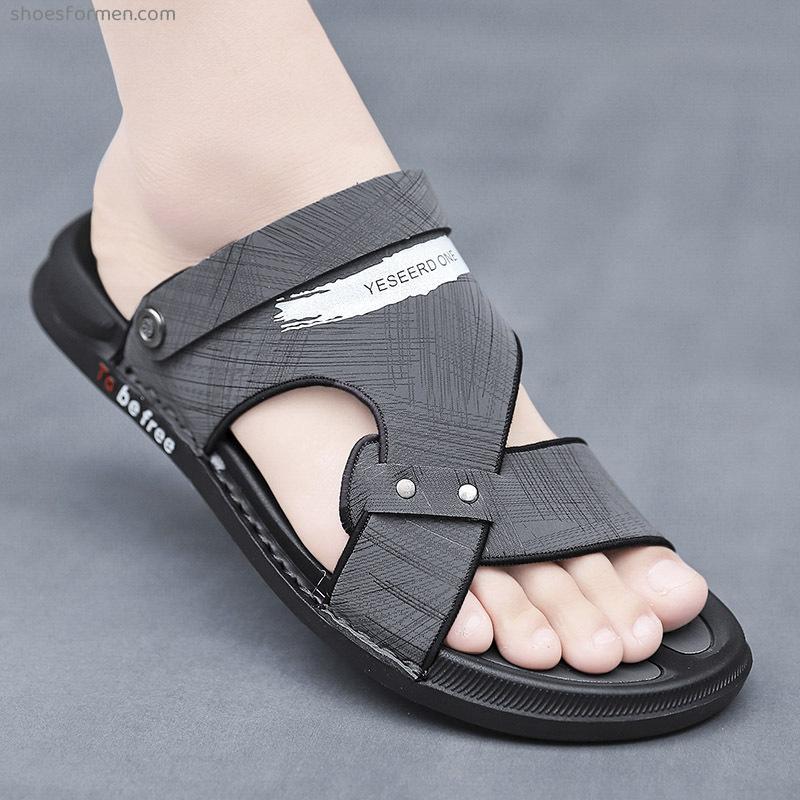 Summer sandals men ’s outdoor outdoor breathable and deodorant men’ s 2022 new dual -use soft bottom anti -slip casual beach sandal