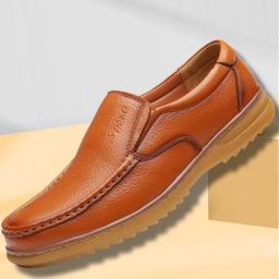 The head layer cowhide shoes men's autumn men's business casual leather shoes beef tendon bottom business formal dress men's shoes