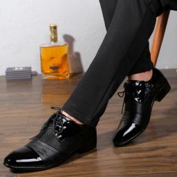 The new spring business casual single shoes front straightening shoes large size men's shoes trend fashion shoes