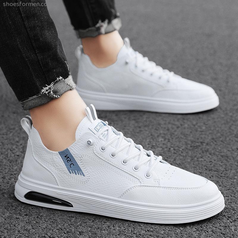 The opening season versatile small white shoes Student spring simplicity board leather top tie sports casual men's shoes 2022 new