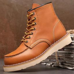 Thick Martin boots men's high -top workers' boots British style men's boots in the leather boots in the leather boots