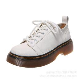 Thick bottom British wind small leather shoes spring 2021 new JK Japanese increase retro casual round head single shoes Oxford shoes