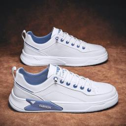 Trendy youth solid white shoes 2022 spring new products and simple men's shoes thick sole loose banded sneakers