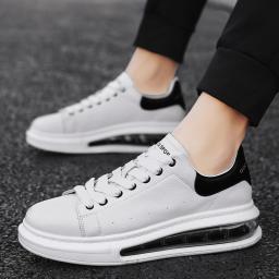 True air cushion shoes couple small white shoes breathable leather shoes student casual sports men's shoes fashion women's shoes
