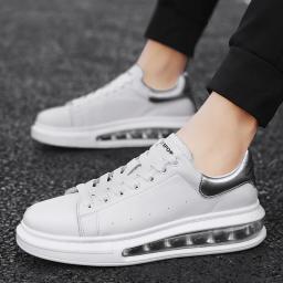 True Air Cushion Shoes Couple Small White Shoes Breathable Leather Shoes Student Casual Sports Men's Shoes Fashion Women's Shoes
