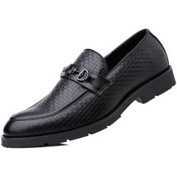 Weaving Men's Shoes Skin Shoes Set Foot Large Size European Men's Business Shoes