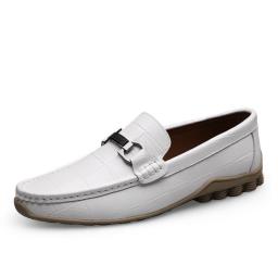White Doudou Shoes Men's New Leather Bad Men's casual leather shoes Korean trend fashion men's shoes