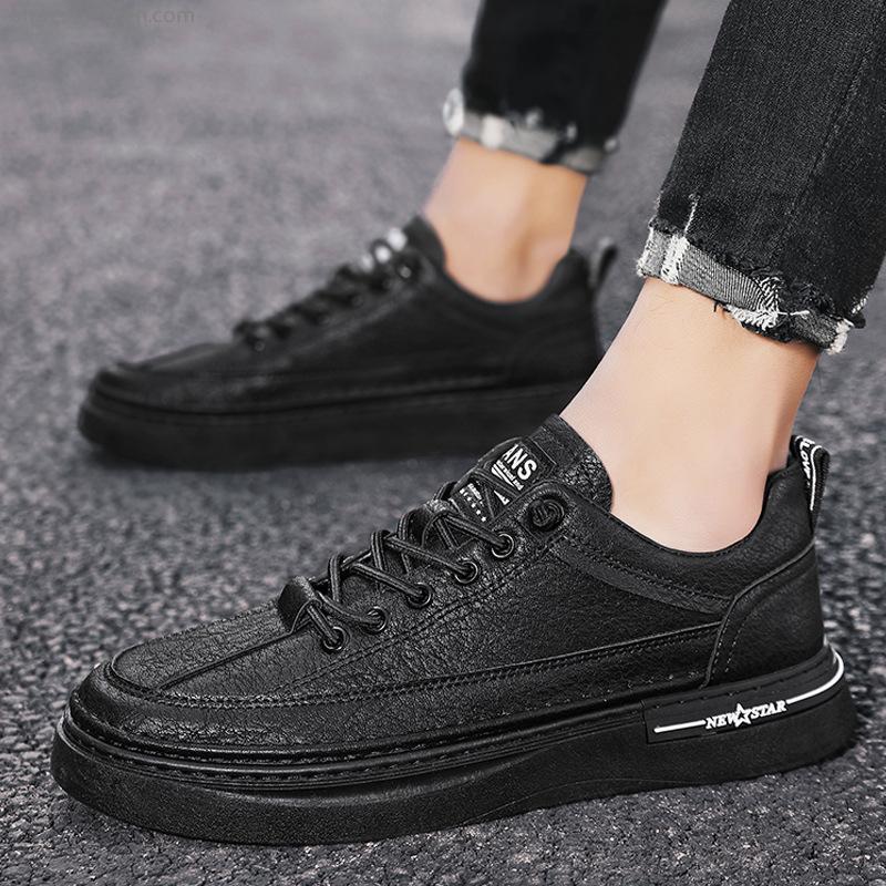 Wild small white shoes spring new men's shoes four seasons black small leather shoes casual sports trend shoes low -top shoes men