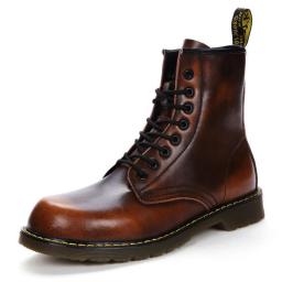 Winter 35 Small Code Martin Boots Men's Leather 36 Red Boots 38 In Helping English Foot Boots Blue Middle Tube 37