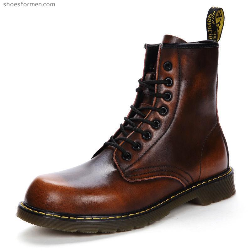 Winter 35 small code Martin boots men's leather 36 red boots 38 in helping English foot boots blue middle tube 37