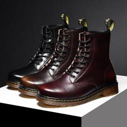 Winter men's casual leather shoes men's round head British Martin Martin boots cowhide boots men's boots large size boots
