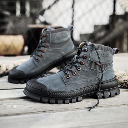 Winter new high -top Martin boots men's British fashion versatile retro workers, thick bottom casual men's shoes