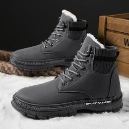 Winter new plus Martin boots gang trend warm men's boots retro leisure worker boots thick bottom boots