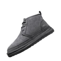 Winter Snow Boots Warm Plus Velvet Thickened Pedal Shoes Men's Shoes High To Help Martin Boots Men's Cotton Shoes
