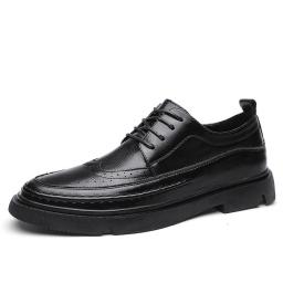 Winter tide shoes black wild leather shoes men's Korean version of British style men's trend casual shoes