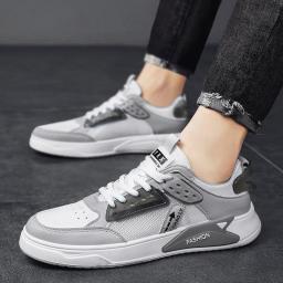 Young fashion skateboarding air -breathable net cloth single shoes spring and summer sports moisture shoes 2022 new small white shoes men's shoes